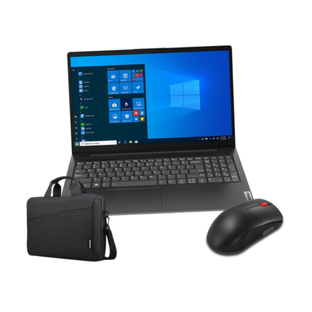 LENOVO V15 G2 Celeron N4500 8Go 256Go + SACOCHE LENOVO T210 + SOURIS SANS FIL LENOVO 150